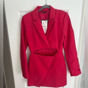 Zara Hot Pink Blazer Dress